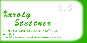 karoly stettner business card